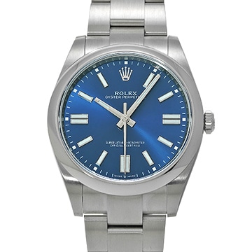 ロレックス オイスターパーペチュアル 41 124300 ブライトブルー メンズ 時計 【中古】【wristwatch】