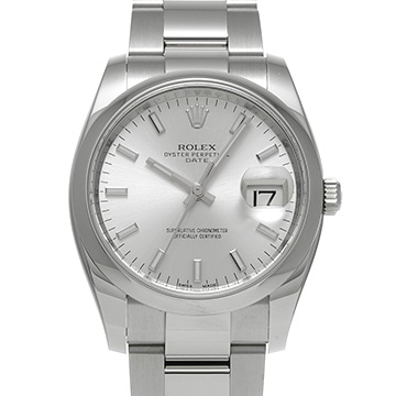 ロレックス オイスターパーペチュアル デイト 34 115200 シルバー メンズ 時計 【中古】【wristwatch】