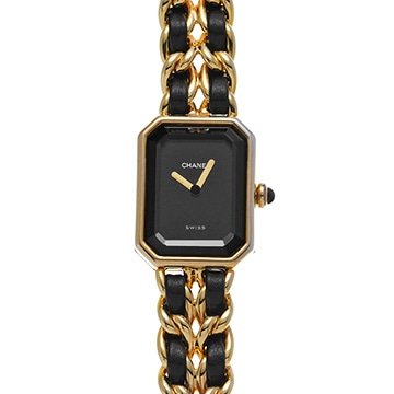 シャネル プルミエール M H0001 ブラック レディース 時計 【中古】【wristwatch】