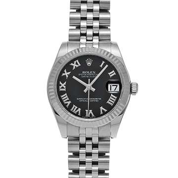 ロレックス デイトジャスト 31 178274 ブラック ユニセックス 時計 【中古】【wristwatch】