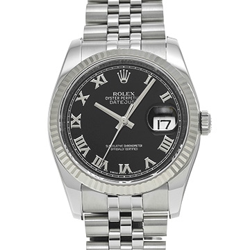 ロレックス デイトジャスト 116234 ブラック メンズ 時計 【中古】【wristwatch】