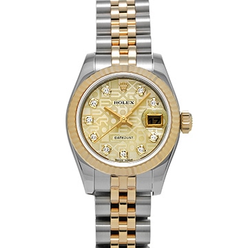 ロレックス デイトジャスト 179173G イエローコンピュータ/ダイヤモンド レディース 時計 【中古】【wristwatch】