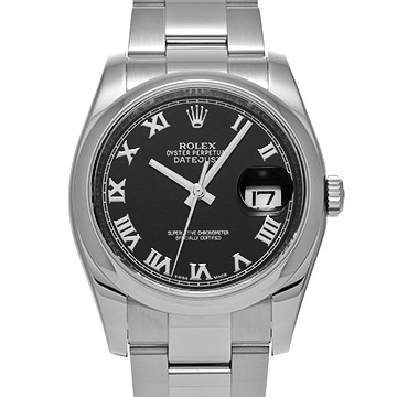 ロレックス デイトジャスト 116200 ブラック メンズ 時計 【中古】【wristwatch】