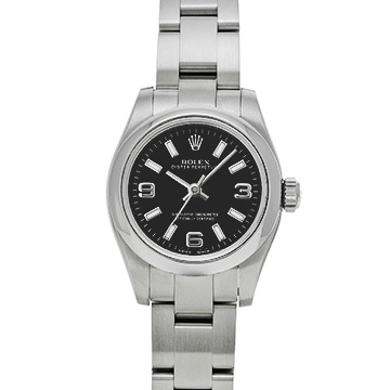 ロレックス オイスターパーペチュアル 26 176200 ブラック レディース 時計 【中古】【wristwatch】