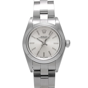ロレックス オイスターパーペチュアル 76080 シルバー レディース 時計 【中古】【wristwatch】