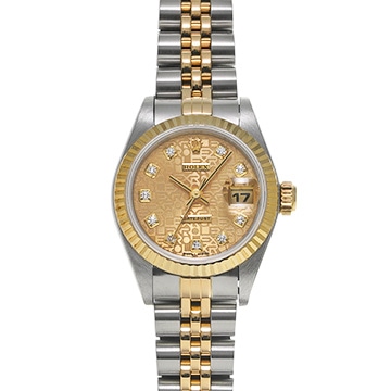 ロレックス デイトジャスト 69173G シャンパンコンピュータ/ダイヤモンド レディース 時計 【中古】【wristwatch】