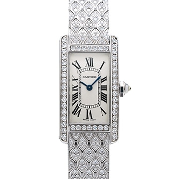 カルティエ タンク アメリカン HPI00620 シルバー レディース 時計 【中古】【wristwatch】