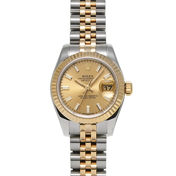 ロレックス デイトジャスト 179173 シャンパン レディース 時計 【中古】【wristwatch】