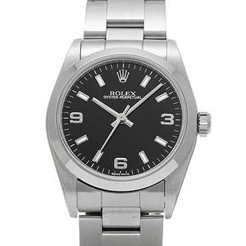 ロレックス オイスターパーペチュアル 77080 ブラック ユニセックス 時計 【中古】【wristwatch】