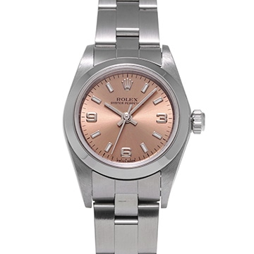 ロレックス オイスターパーペチュアル 76080 ピンク レディース 時計 【中古】【wristwatch】
