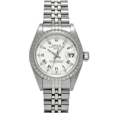 ロレックス オイスターパーペチュアル デイト 79240 ホワイト レディース 時計 【中古】【wristwatch】