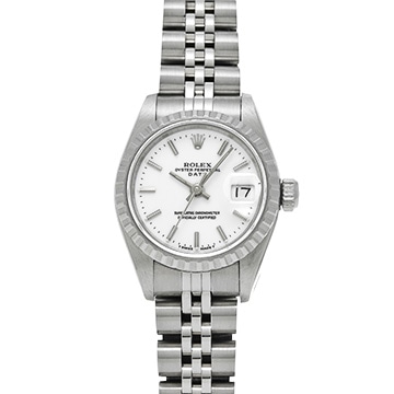 ロレックス オイスターパーペチュアル デイト 69240 ホワイト レディース 時計 【中古】【wristwatch】