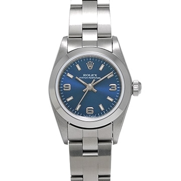 ロレックス オイスターパーペチュアル 76080 ブルー レディース 時計 【中古】【wristwatch】