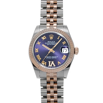 ロレックス デイトジャスト 31 178271 パープル/ダイヤモンド ユニセックス 時計 【中古】【wristwatch】