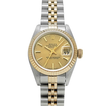 ロレックス デイトジャスト 69173 シャンパン レディース 時計 【中古】【wristwatch】