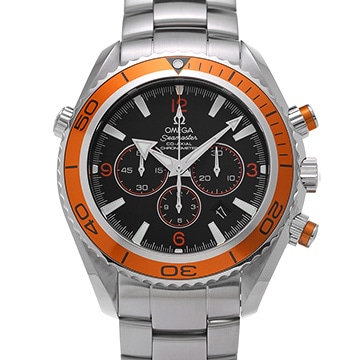 オメガ シーマスター プラネットオーシャン 600 コーアクシャル クロノグラフ 2218.50 ブラック メンズ 時計 【中古】【wristwatch】