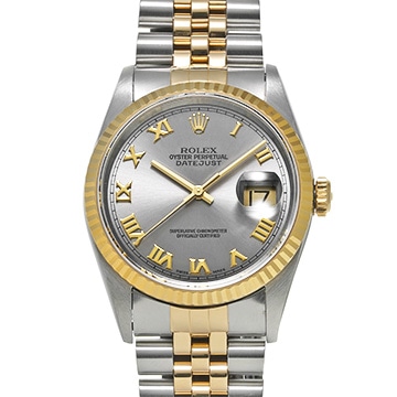 ロレックス デイトジャスト 16233 グレー メンズ 時計 【中古】【wristwatch】