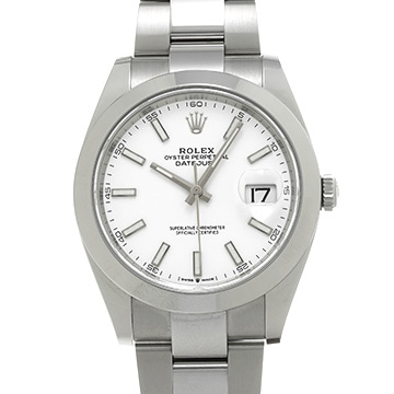 ロレックス デイトジャスト 41 126300 ホワイト メンズ 時計 【中古】【wristwatch】