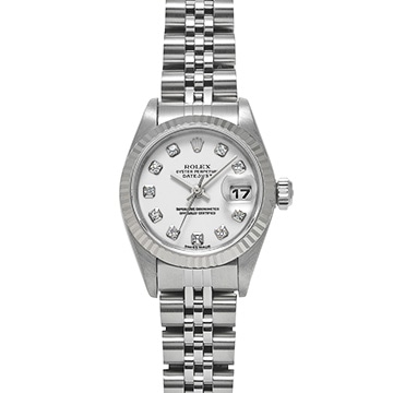 ロレックス デイトジャスト 79174G ホワイト/ダイヤモンド レディース 時計 【中古】【wristwatch】