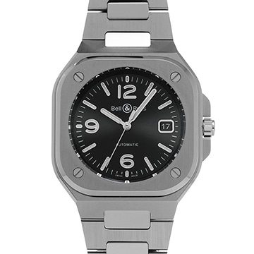 ベル＆ロス BR 05 ブラックスチール BR05A-BL-ST/SST ブラック メンズ 時計 【中古】【wristwatch】