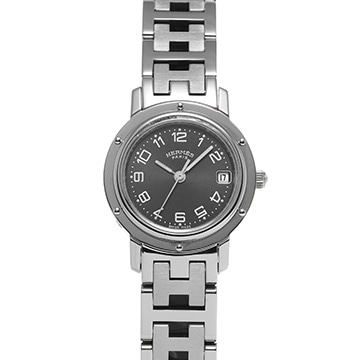 エルメス クリッパー CL4.210 グレー レディース 時計 【中古】【wristwatch】