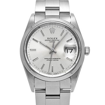 ロレックス オイスターパーペチュアル デイト 15200 シルバー メンズ 時計 【中古】【wristwatch】
