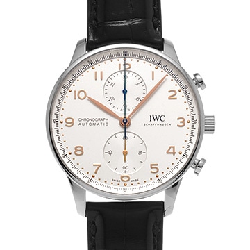 IWC ポルトギーゼ クロノグラフ IW371604 シルバー メンズ 時計 【中古】【wristwatch】