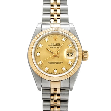 ロレックス デイトジャスト 69173G シャンパン/ダイヤモンド レディース 時計 【中古】【wristwatch】