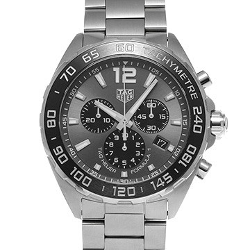 タグ ホイヤー フォーミュラ1 クォーツ クロノグラフ CAZ1011.BA0842 グレー/ブラック メンズ 時計 【中古】【wristwatch】