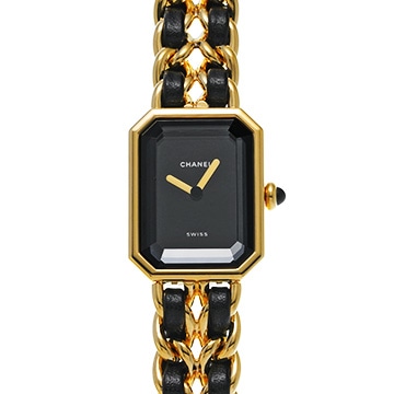 シャネル プルミエール M H0001 ブラック レディース 時計 【中古】【wristwatch】