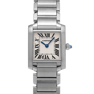 カルティエ タンクフランセーズ SM W51008Q3 シルバー レディース 時計 【中古】【wristwatch】