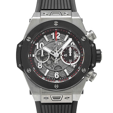 ウブロ ビッグバン ウニコ チタニウム セラミック 411.NM.1170.RX マットブラックスケルトン メンズ 時計 【中古】【wristwatch】