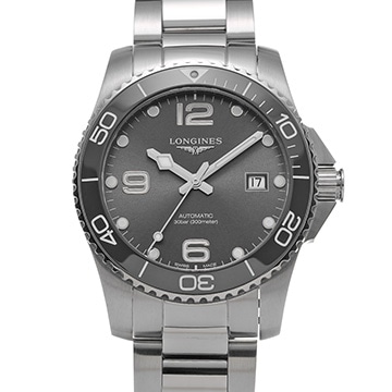 ロンジン ハイドロコンクエスト L3.781.4.76.6 グレー メンズ 時計 【中古】【wristwatch】