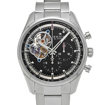 ゼニス クロノマスター エル・プリメロ オープン 03.2040.4061/21.M2040 ブラック メンズ 時計 【中古】【wristwatch】