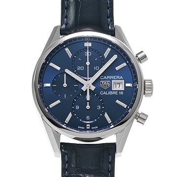 タグ ホイヤー カレラ キャリバー16 クロノグラフ CBK2112.FC6292 ブルー メンズ 時計 【中古】【wristwatch】