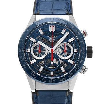 タグ ホイヤー カレラ キャリバー ホイヤー02 クロノグラフ CBG2011.FC6430 ブルー メンズ 時計 【中古】【wristwatch】
