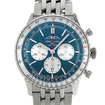 ブライトリング ナビタイマー B01 クロノグラフ 46 AB0137211C1A1 ブルー/シルバー メンズ 時計 【中古】【wristwatch】