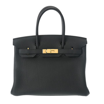 エルメス バーキン 30 ブラック/ゴールド金具 トゴ レディース バッグ 【中古】【bag】