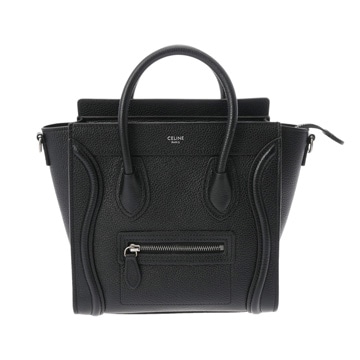 セリーヌ ラゲージ ナノ 2WAY ブラック 189243DRU.38NO ドラムドカーフ レディース バッグ 【中古】【bag】