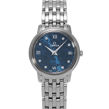 オメガ デ・ヴィル プレステージ デ・ビル プレステージ クォーツ オービス 424.10.27.60.53.003 ブルー レディース 時計 【新品】【wristwatch】