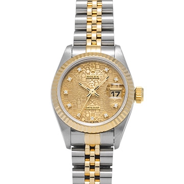 ロレックス デイトジャスト 69173G シャンパンコンピュータ/ダイヤモンド レディース 時計 【中古】【wristwatch】