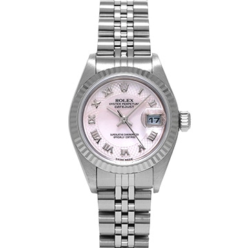 ロレックス デイトジャスト 79174NRD ピンクシェル レディース 時計 【中古】【wristwatch】