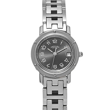 エルメス クリッパー CL4.210.230/3758 グレー レディース 時計 【中古】【wristwatch】