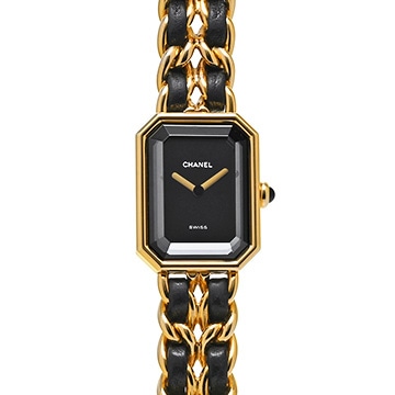 シャネル プルミエール M H0001 ブラック レディース 時計 【中古】【wristwatch】
