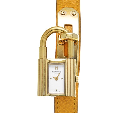 エルメス ケリーウォッチ KE1.201 ホワイト レディース 時計 【中古】【wristwatch】