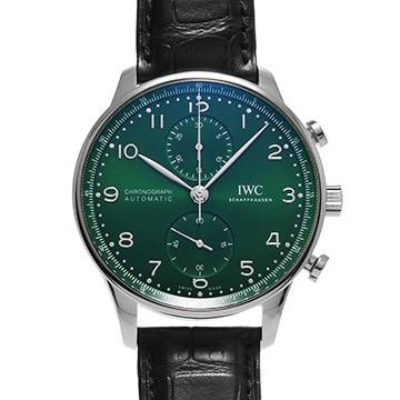 IWC ポルトギーゼ クロノグラフ IW371615 グリーン メンズ 時計 【中古】【wristwatch】