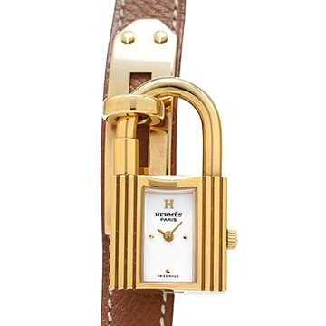 エルメス ケリーウォッチ KE1.201 ホワイト レディース 時計 【中古】【wristwatch】