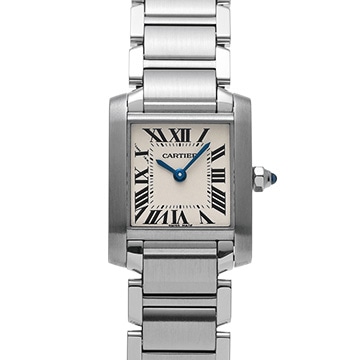 カルティエ タンクフランセーズ SM W51008Q3 シルバー レディース 時計 【中古】【wristwatch】