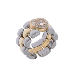 ショパール ハッピーダイヤリング ゴールド K18イエローゴールド YG/ステンレススチール レディース ジュエリー 【中古】【jewelry】