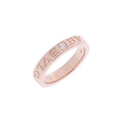 ブルガリ ダブルロゴリング ゴールド K18ピンクゴールド PG レディース ジュエリー 【中古】【jewelry】